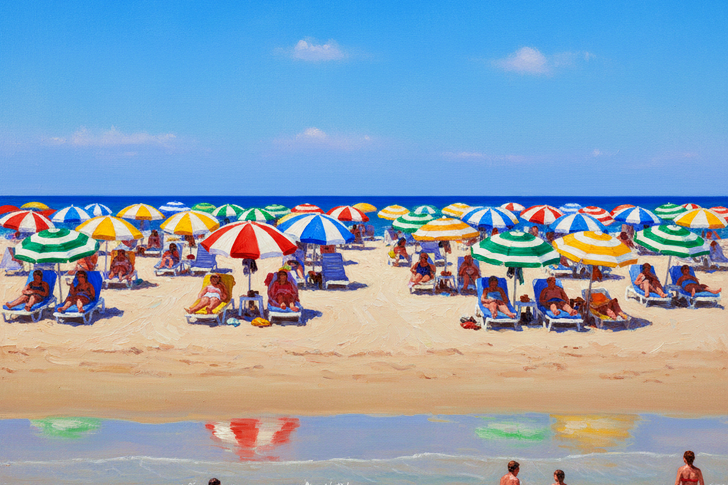 Beach Umbrellas Jigsaw Puzzle