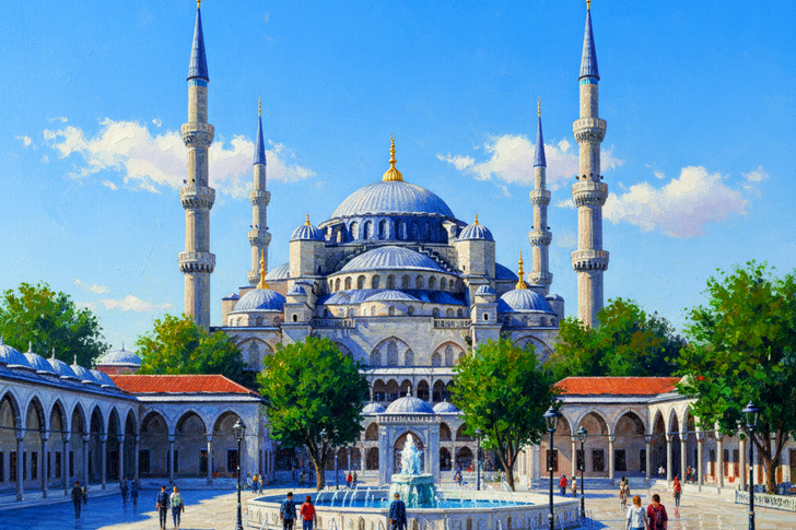 Blue Mosque, Istanbul Jigsaw Puzzle