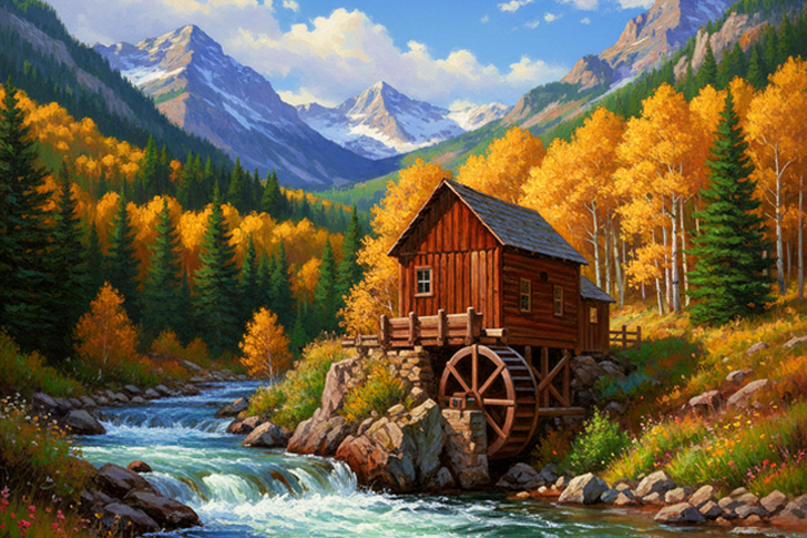 Crystal Mill Colorado Jigsaw Puzzle