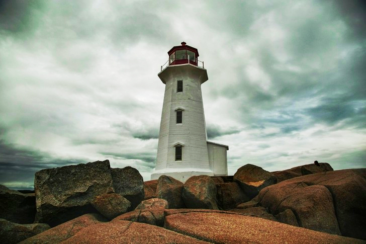 Peggys Point Lighthouse In Nova Scotia