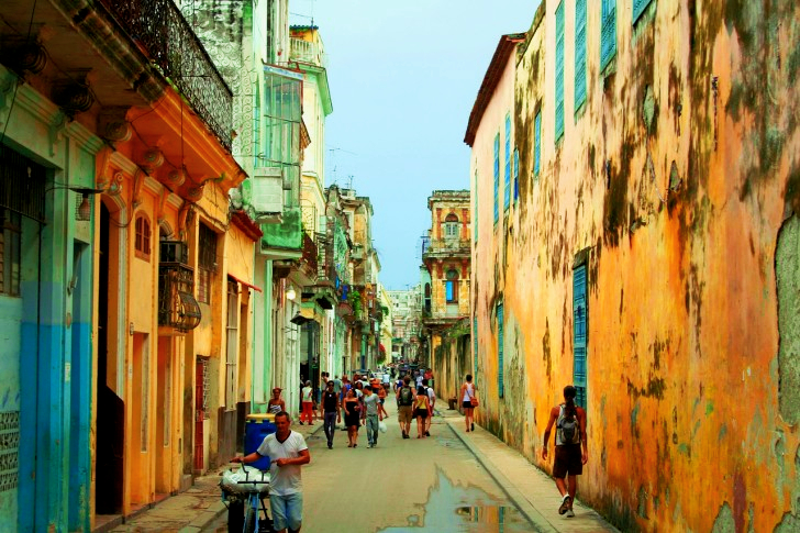 Havana Street In Cuba