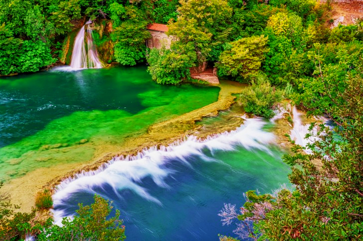 Krka River Waterfall In Croatia