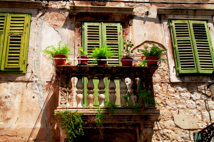 Old House Balcony In Croatia