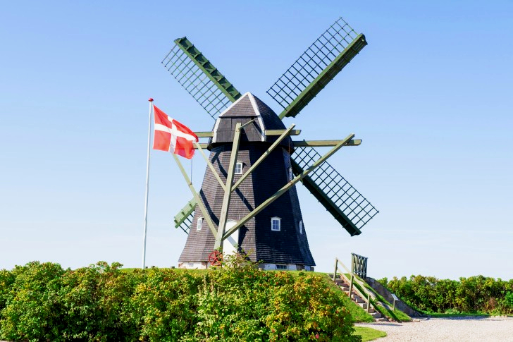 Windmill In Denmark Countryside