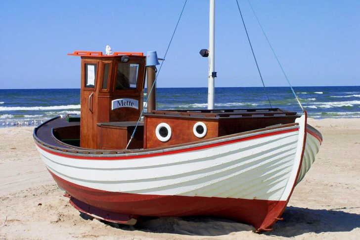 Bateau de pêche au Danemark