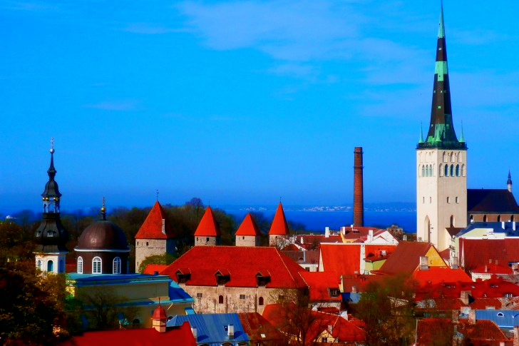 Oleviste Church In Tallinn, Estonia