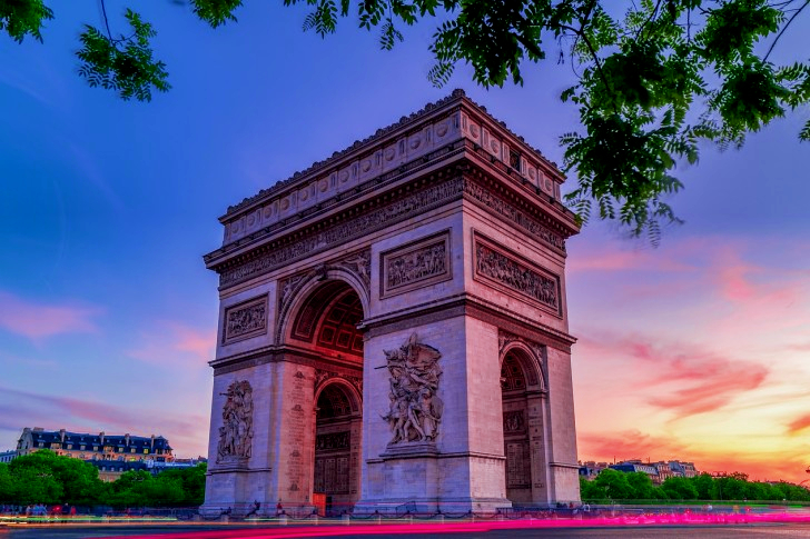 Arc De Triomphe In Paris, France