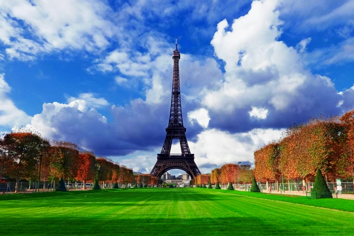 Eiffel Tower In Paris, France