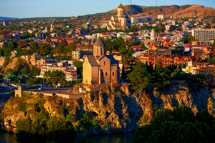 Metekhi Church In Tbilisi, Georgia