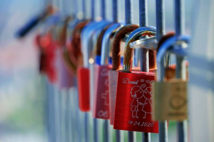 Love Locks In Leipzig, Germany