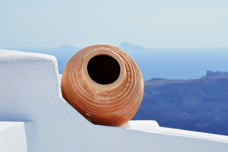 Ánfora de Santorini en Grecia