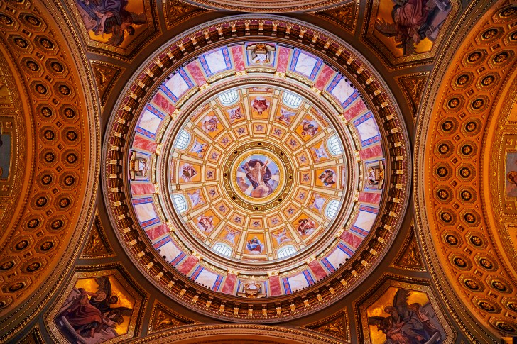 Church Ceiling In Budapest