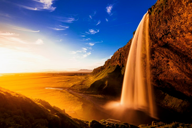 Seljalandsfoss Waterfall In Iceland