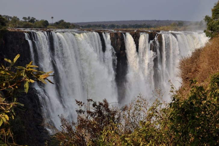 Cascading Victoria Falls in Zimbabwe