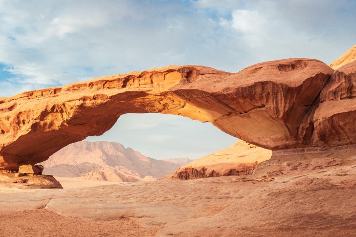 Púšť Wadi Rum Jordánsko pieskovec