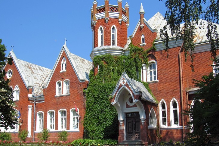 バロン城のクローズアップ建築