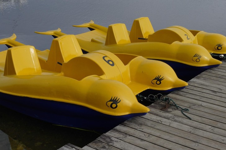 رصيف قوارب التجديف في بحيرة جاليفس