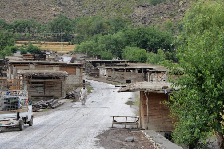 Landlig landsbyscene i Afghanistan-landskapet