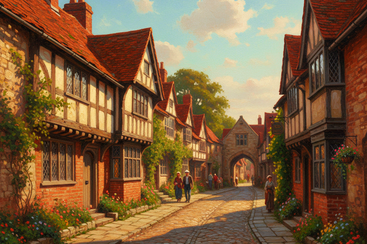 Medieval streets of Rye Jigsaw Puzzle