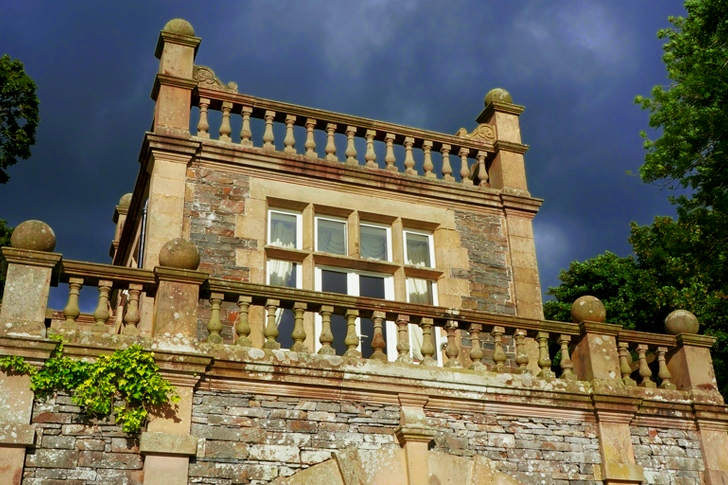 Beige and Gray Concrete House