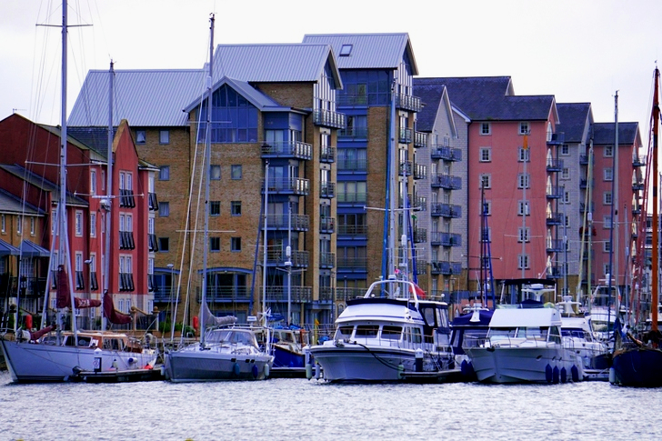 Boats Near High-rise Buildings