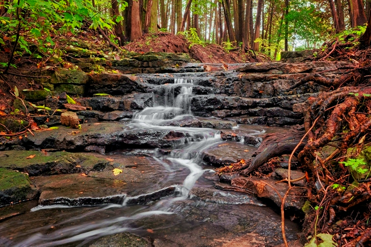 Illustratie van watervallen