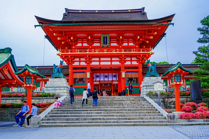 منظر طبيعي للقلعة الحمراء والبنية