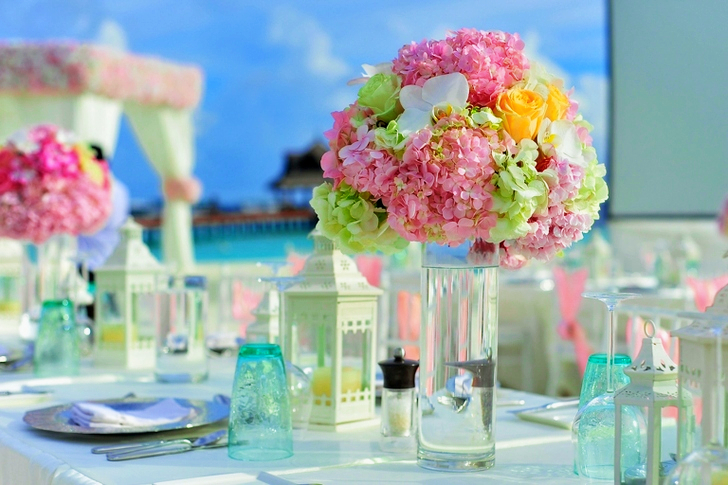 Flowers in Glass Vase