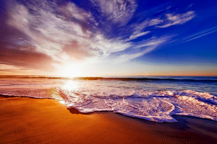 Seashore Under White and Blue Sky during Sunset