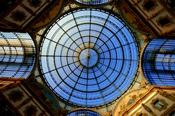 Brown and Blue Dome Interior