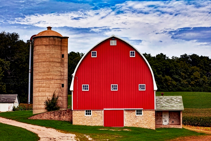 Red Built Structure Against Sky