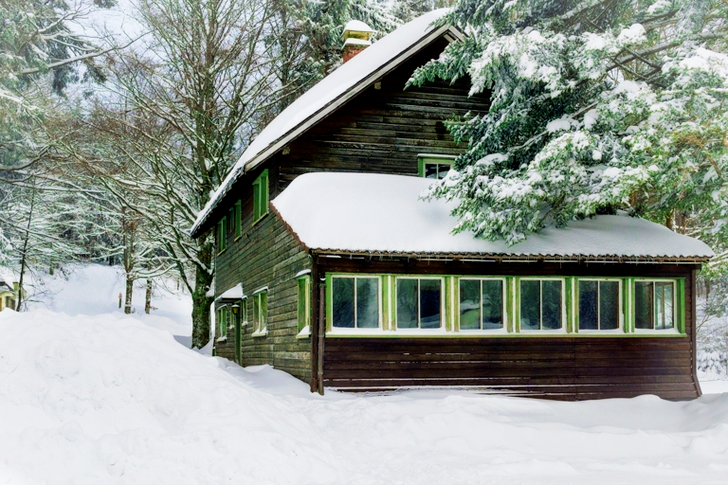Black and White Wooden House