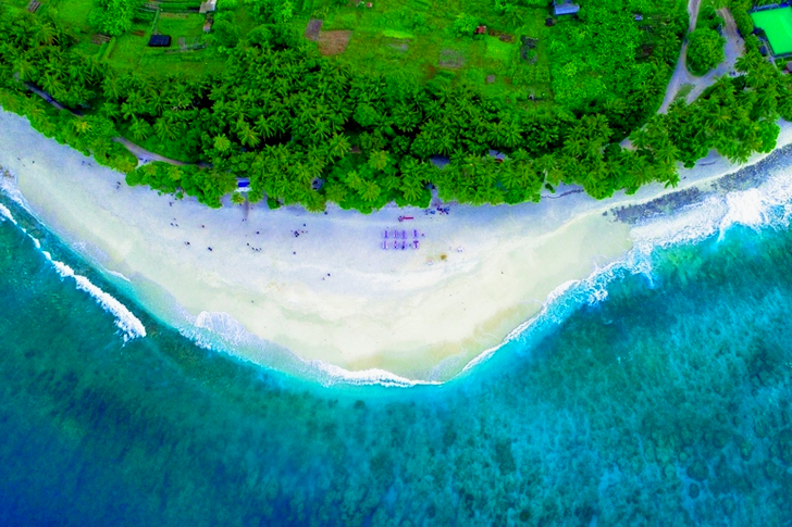 Aerial Shot Of Seashore