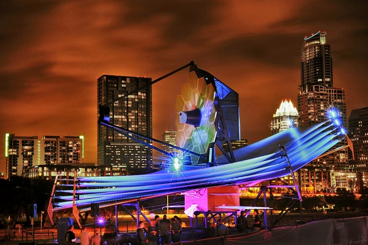 Illuminated City at Night
