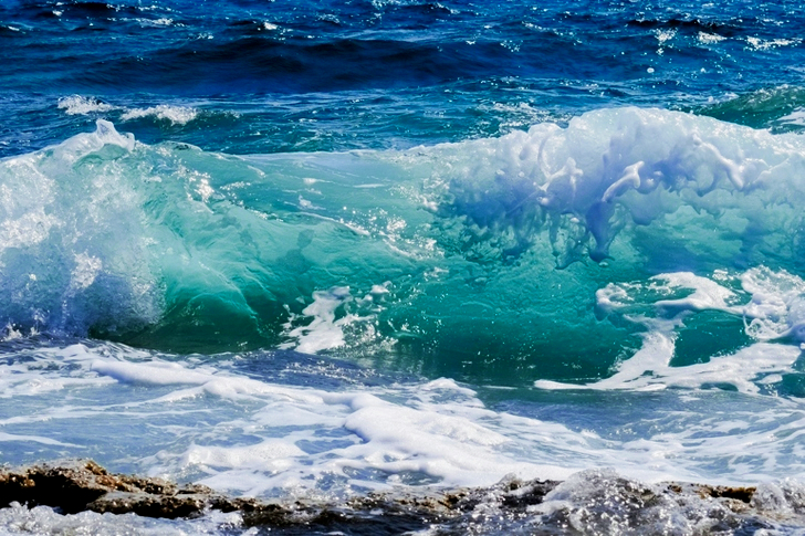 Sea Waves Hitting Rocks