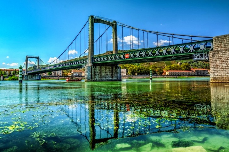 Gray Suspension Bridge