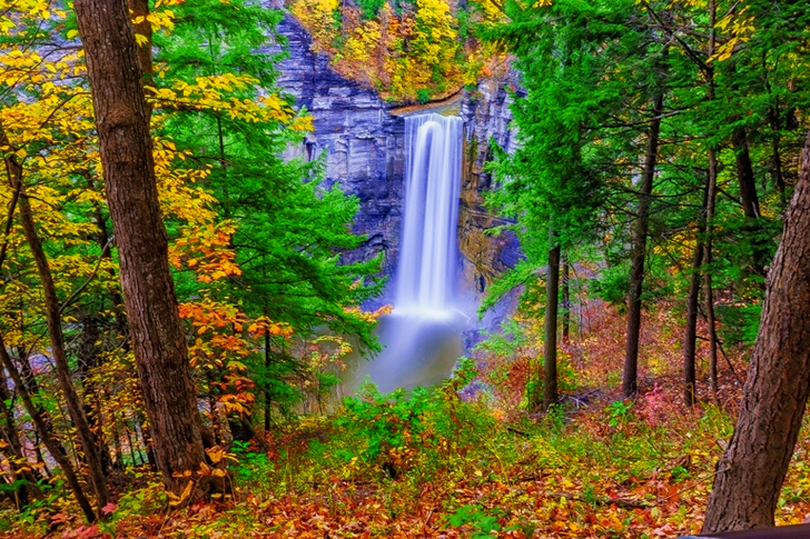 Aerial Shot of Water Fall