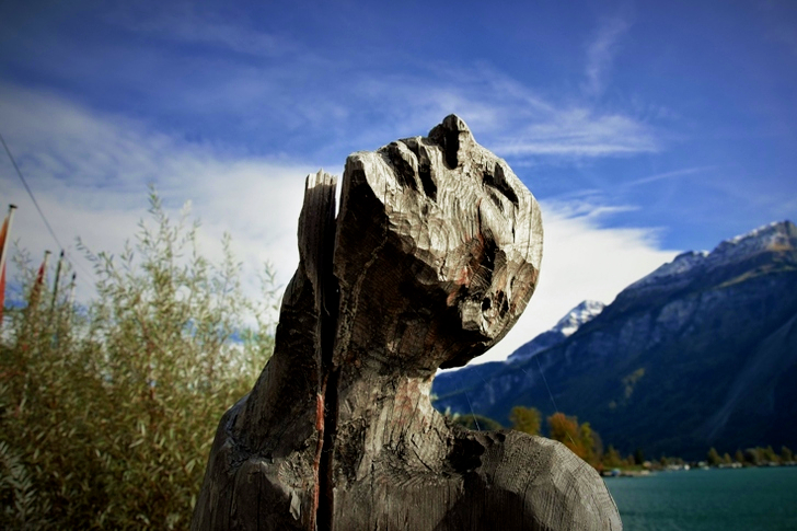 Gray Man Carved Stone