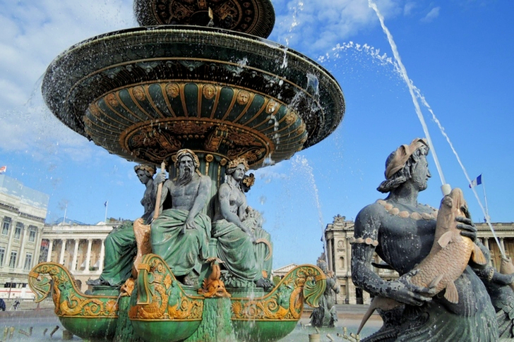 Gray Concrete Fountain