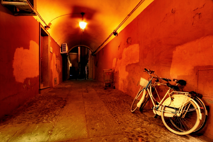 Two Beach Cruiser Bikes Beside Wall