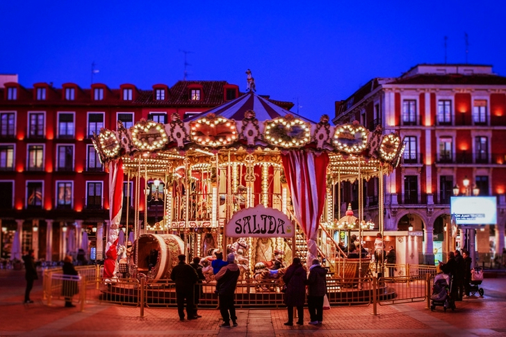 Group of People Standing at the Front of Carousel