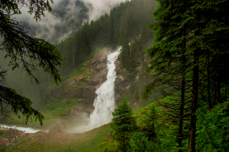 Waterfall Near Trees