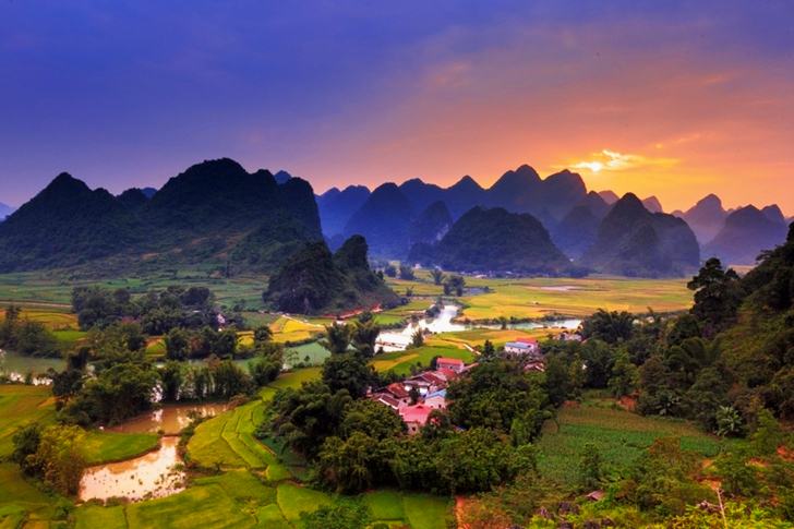 Hills and Body of Water