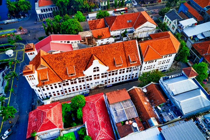 Architectural of Brown and White House