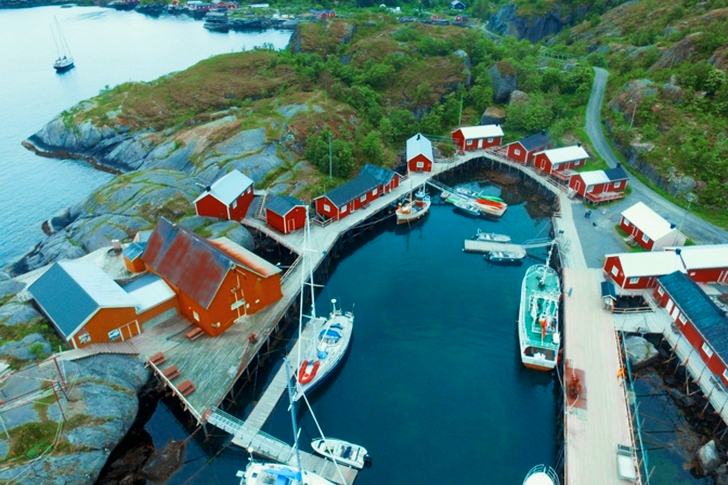Aerial View of Boats on Dock