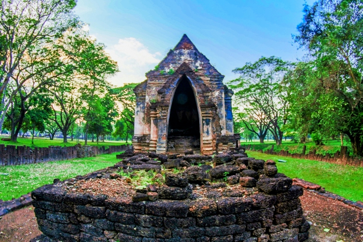 Gray Concrete Altar Between Green Trees