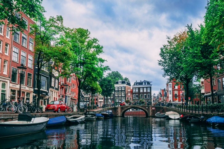 Boats Parked on River