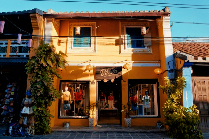 Architectural of Yellow and White House