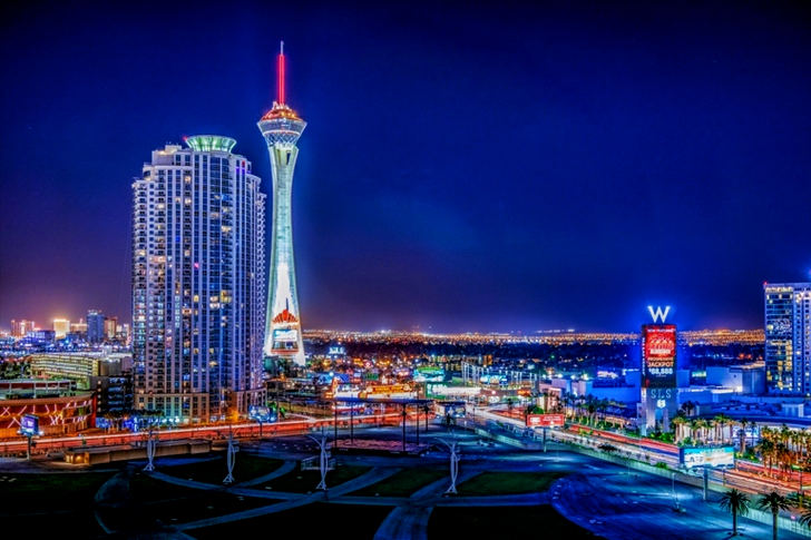 View of Metropolitan Area at Night