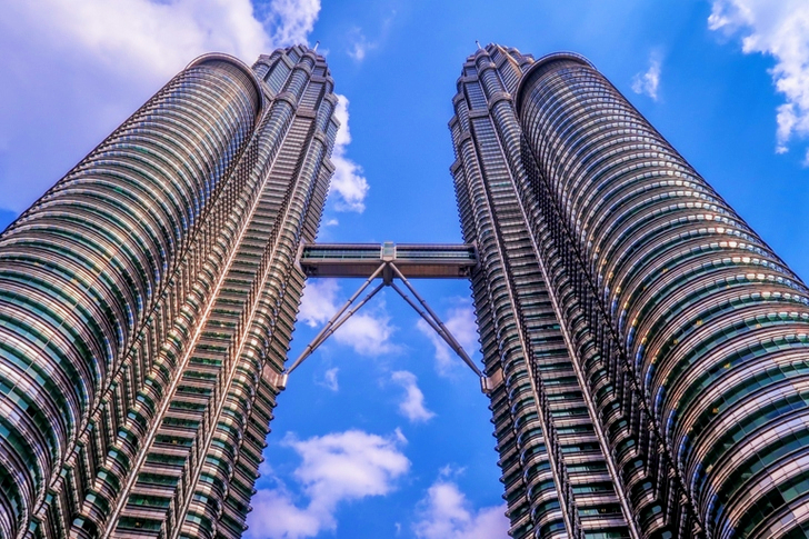 Low Angle View of the Petronas Towers